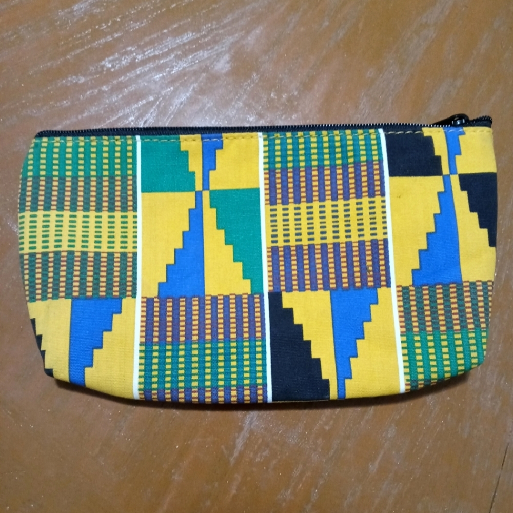 Avon multicolored cosmetic bag